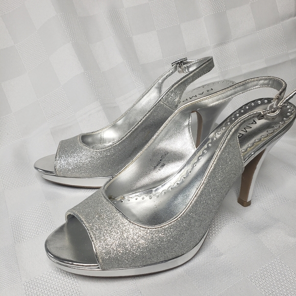Fancy Silver Sparkly Heels - Picture 4 of 5